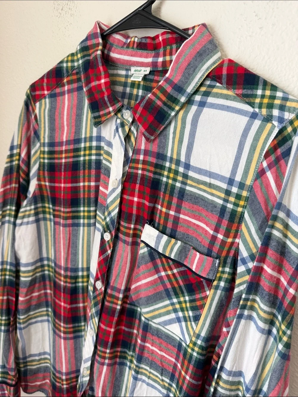 Aerie Plaid Button Down Top